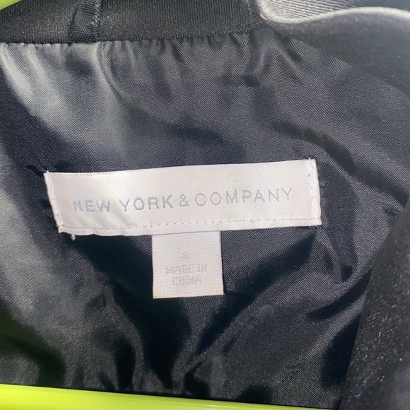 Black Jacket from New York and Company all zippers work size small - Picture 3 of 7